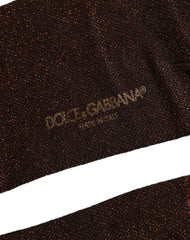 Dolce & Gabbana Men Brown Viscose Over The Calf Accessory Socks