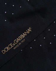 Dolce & Gabbana Men Black Cotton Polka Dot Mid Calf Accessory Socks