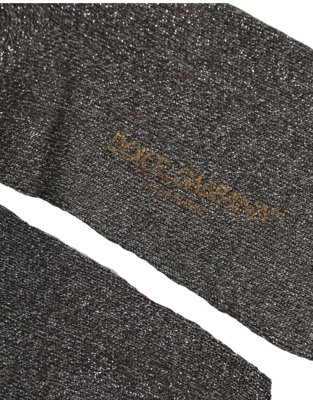 Dolce & Gabbana Dark Gray Viscose Logo Mid Calf Accessory Socks