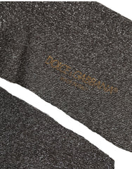 Dolce & Gabbana Dark Gray Viscose Logo Mid Calf Accessory Socks