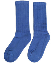 Dolce & Gabbana Blue Cotton Ribbed Mid Calf Women Accessory Socks