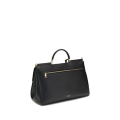 Dolce & Gabbana Black Calf Leather Bos Taurus Shoulder Bag