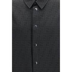 Fendi Black Polyester Pattern Shirt
