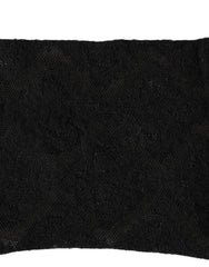 Dolce & Gabbana Black Floral Nylon Stretch Mid Calf Socks