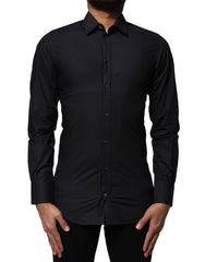 Dolce & Gabbana Black GOLD Long Sleeves Formal Dress Shirt