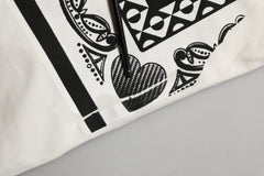 Dolce & Gabbana White Bandana Print Cotton Crew Neck T-shirt