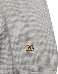 Dolce & Gabbana Gray Silk Crew Neck Short Sleeves T-shirt