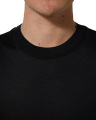 Dolce & Gabbana Blue Cotton Crew Neck Short Sleeve T-shirt