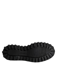 Dolce & Gabbana Black Calf Leather Hi-Trekking Derby Shoes