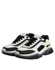 Dolce & Gabbana White Black Daymaster Two Tone Sneaker Shoes