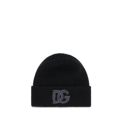 Dolce & Gabbana Black Wool Oves Aries Beanie