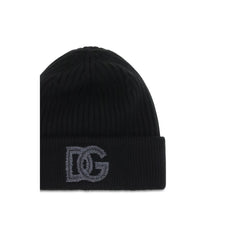 Dolce & Gabbana Black Wool Oves Aries Beanie