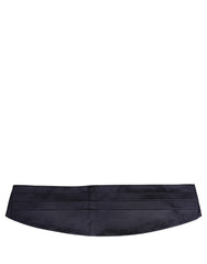 Dolce & Gabbana Dark Blue 100% Silk Belt Waist Cummerbund