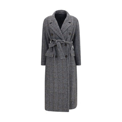 Brunello Cucinelli Gray Alpaca Vicugna Pacos Coat