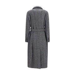 Brunello Cucinelli Gray Alpaca Vicugna Pacos Coat