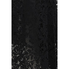 Fendi Black Silk Midi Skirt