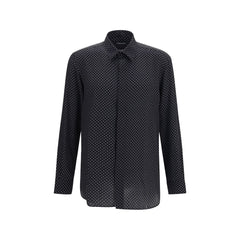 Tom Ford Black Silk Pattern Shirt