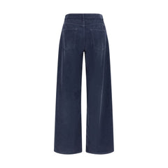 The Row Blue Cotton Casual Pants