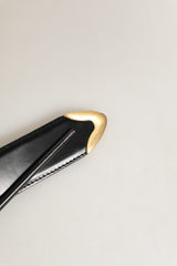 Dolce & Gabbana Black Leather Gold Logo Engraved Buckle Belt