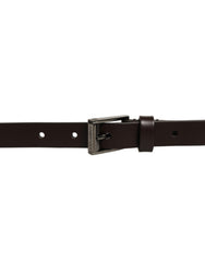 Dolce & Gabbana Brown Leather Double Wrap Metal Buckle Belt