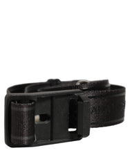 Dolce & Gabbana Men Black Nylon Webbing Plastic Buckle Belt