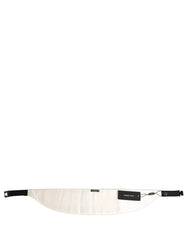 Dolce & Gabbana White Men Wide Waist Belt Cotton Cummerbund
