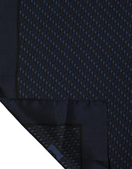 Dolce & Gabbana Dark Blue Silk Pocket Square Foulard Scarf