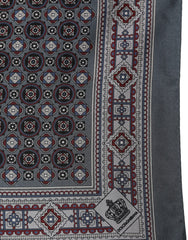 Dolce & Gabbana Gray Geometric Pocket Square Foulard Scarf