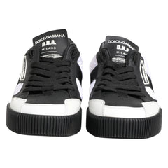 Dolce & Gabbana Black White MIAMI Low Top Men Sneakers Shoes
