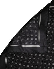 Dolce & Gabbana Black Polka Dot Pocket Square Foulard Scarf