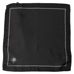Dolce & Gabbana Black Polka Dot Pocket Square Foulard Scarf