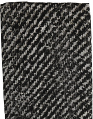 Dolce & Gabbana Black White Herringbone Tweed Shawl Scarf