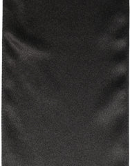 Dolce & Gabbana Men Black Satin Silk Skinny Neck Shawl Scarf