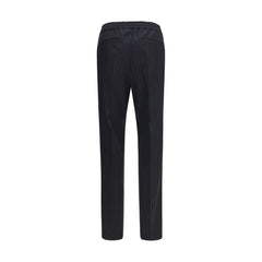 Versace Black Wool Oves Aries Dress Pants