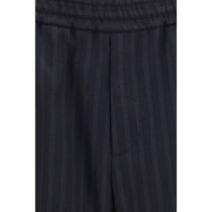 Versace Black Wool Oves Aries Dress Pants