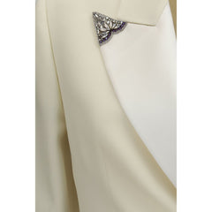 Versace Beige Wool Oves Aries Blazer