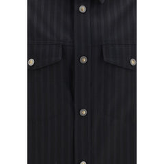 Versace Black Wool Oves Aries Shirt
