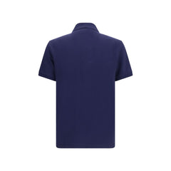 Versace Blue Cotton Polo Shirt