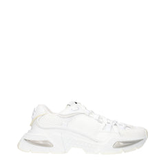 Dolce & Gabbana White Fabric Athletic Sneakers