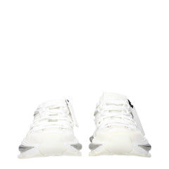 Dolce & Gabbana White Fabric Athletic Sneakers