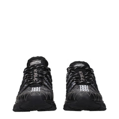 Versace Black Fabric Athletic Sneakers
