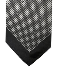 Dolce & Gabbana Black White Patterned Pocket Square Scarf