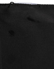 Dolce & Gabbana Black Silk Square Handerkerchief Pocket Scarf