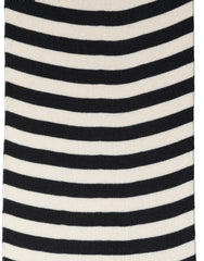 Dolce & Gabbana Black White Stripes Silk Knitted Shawl Scarf