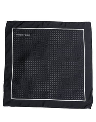 Dolce & Gabbana Blue Silk Polka Dot Handkerchief Pocket Scarf
