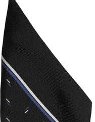 Dolce & Gabbana Black Silk DG Logo Men Skinny Shawl Scarf