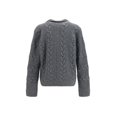 Versace Gray Wool Oves Aries Cardigan