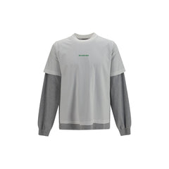 Balenciaga White Cotton Long Sleeve T-Shirt