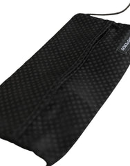 Dolce & Gabbana Black Silk Patterned Pleated Elastic Ear Strap Face Mask