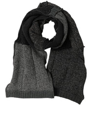 Dolce & Gabbana Multicolor Patchwork Wool Knit Shawl Scarf